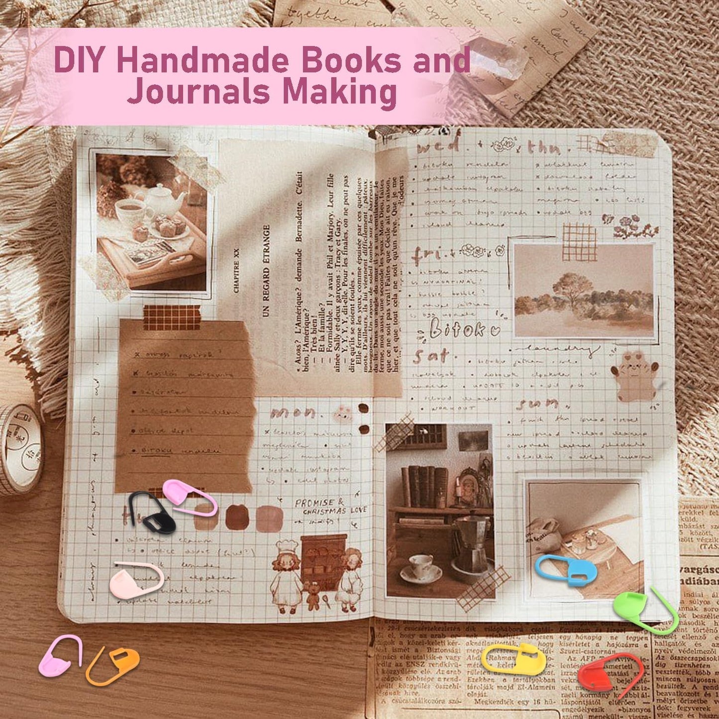 150 PCS Plastic Knitting Stitch Markers for Crocheting, Crochet Stitch Marker for Yarn Crafts Knitting Weaving Locking Plastic Safety Pins Crochet Supplies Accessories, White