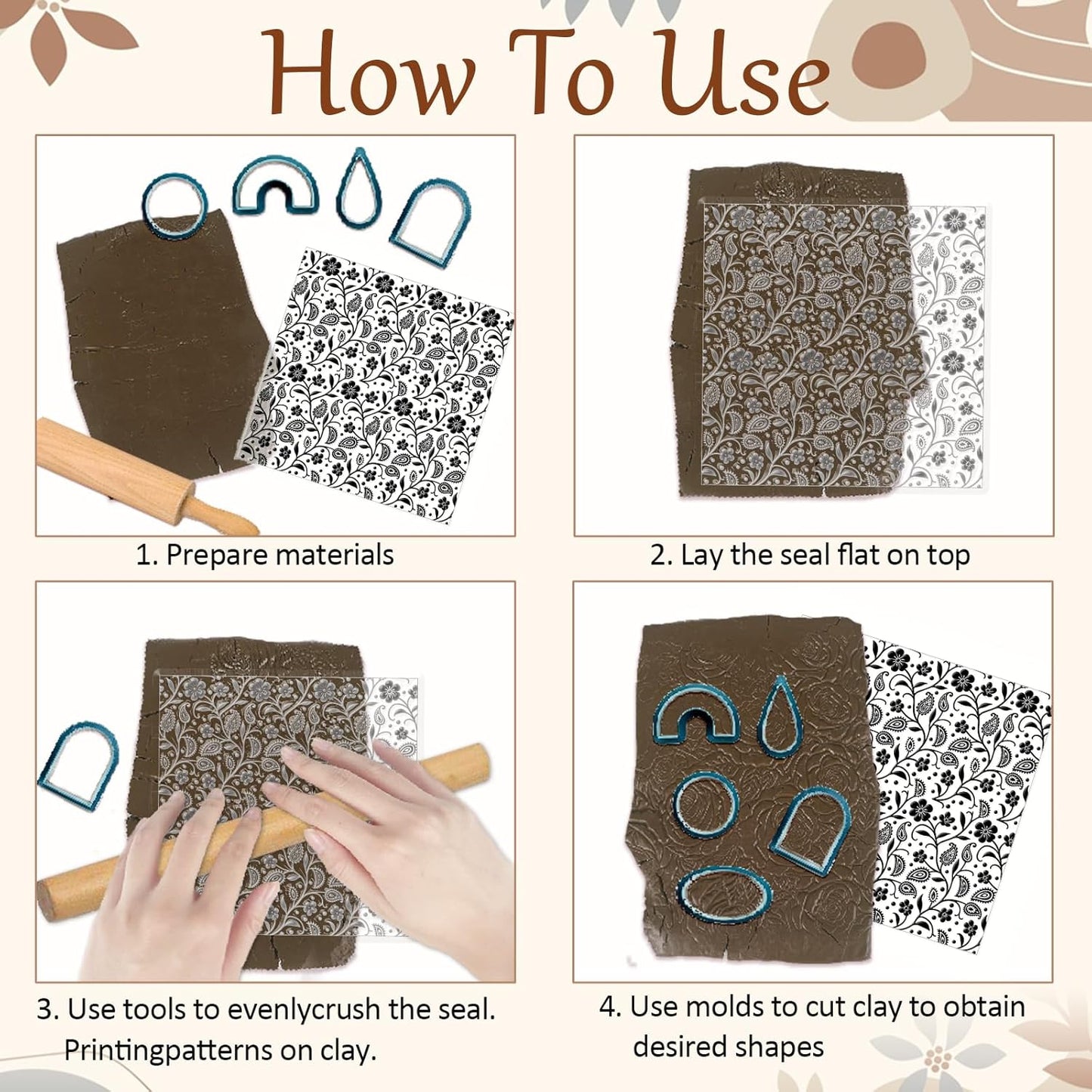 CHGCRAFT Donuts Pattern Polymer Clay Texture Sheet Polka Dots Pattern Silicone Texture Mat for Polymer Clay Making Earrings Jewelry DIY Crafts 5.5 × 5.5 Inch