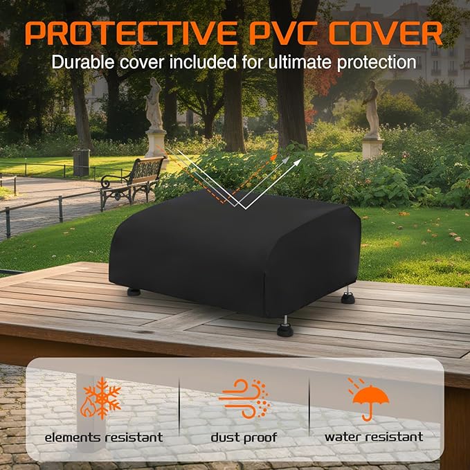 3-Burner Portable Tabletop Gas Griddle Grill with Stainless Steel Cooking Surface - Includes Protective Cover & Regulator, for Camping, Tailgating, Outdoor Cooking