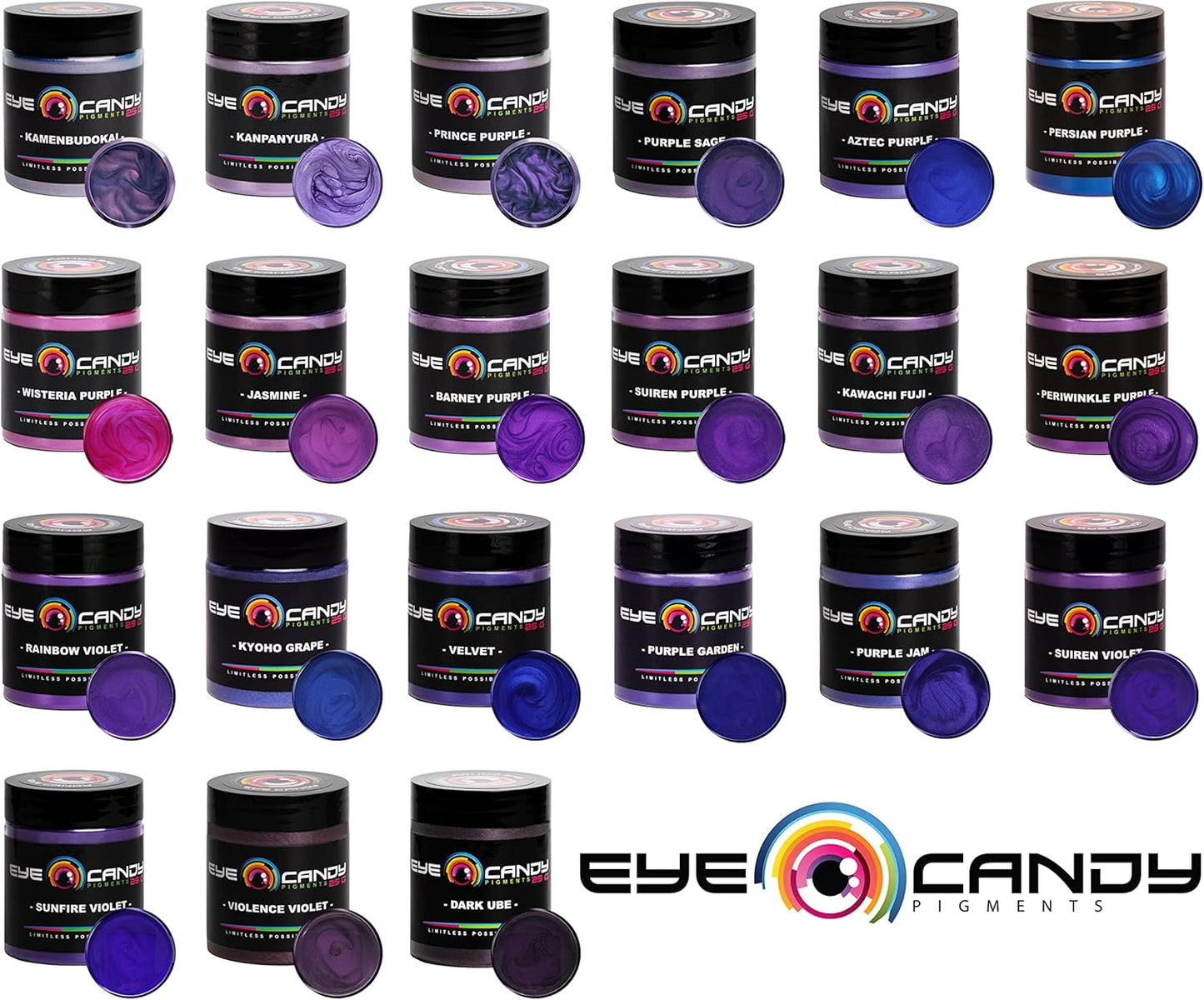 Eye Candy Pigments Premium Purple Mica Powder - Velvet (25gr) - for Epoxy, Resin, Soap, Paint, Woodworking, Acrylic Pouring, Bath Bombs, Fishing Lures - DIY Arts and Crafts Additive