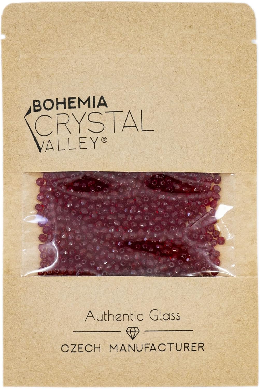 100 pcs Faceted Fire Polished Pressed Czech Glass Beads 3mm (0.12in), Bohemian Dark Ruby Red - 90100