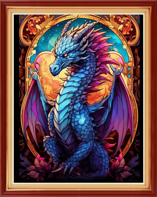 Dooxvey Cross Stitch Kits for Adults Beginners,Full Range of Cross-Stitch Stamped Kits Needlepoint Kits for Beginners Embroidery Kits 11CT Cross Stitch Patterns-Rainbow Dragon 16x20 inch