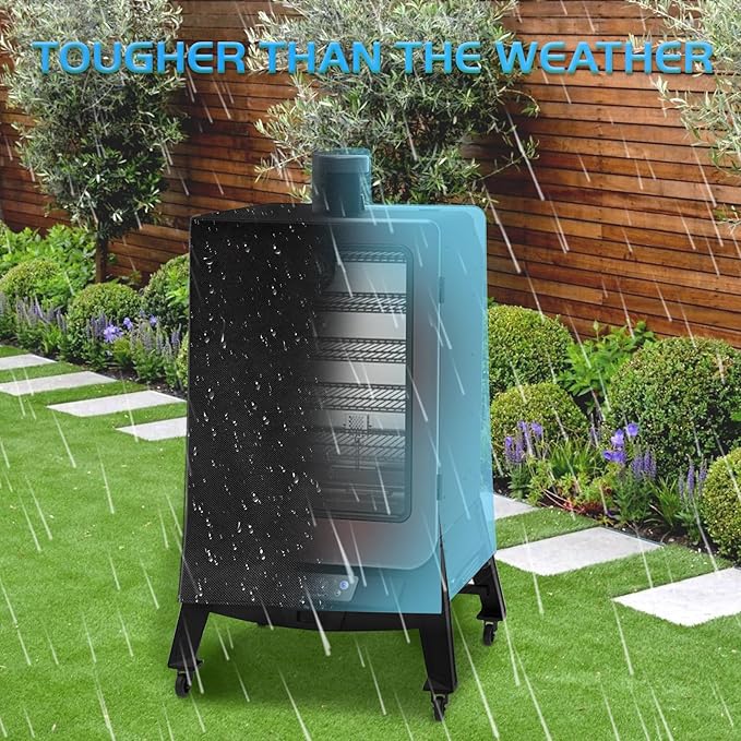 Vertical Smoker Cover for Pit Boss Wood Pellet 4/5-Series PBV4PS1 PBV5PW1 PBV4PS2 PBV5P1 Pro Series 4 BBQ Weather-Resistant Outdoor Grill Cover Pitboss 73550 73040