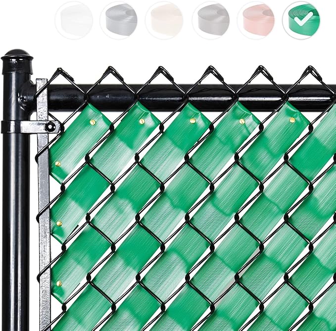 Chain Link Fence Privacy Tape (Emerald Green)