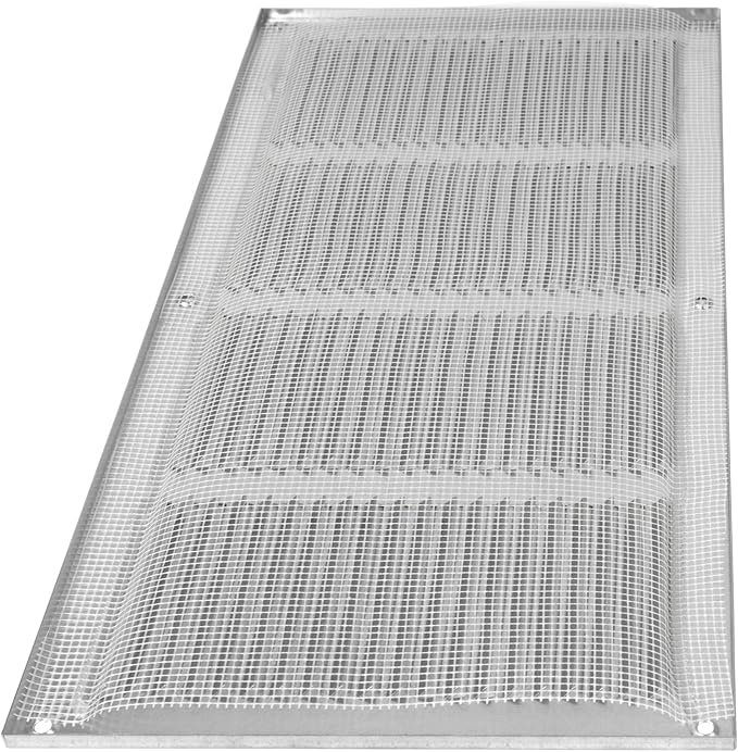 Repa Market Air Vent Cover 16x8 Inch (Outer Dimensions) Galvanized Steel Louvered Grill Cover with Mesh Screen/Wall or Ceiling Vent/HVAC Register for Indoor and Outdoor Ventilation