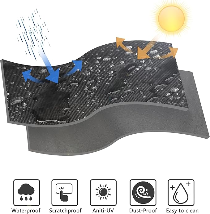 TOHONFOO Pizza Oven Carry Cover for Ooni Koda 12 Gas Pizza Oven Heavy Duty Waterproof 600D Oxford Fabric Portable Outdoor Pizza Oven Carry Accessories Black