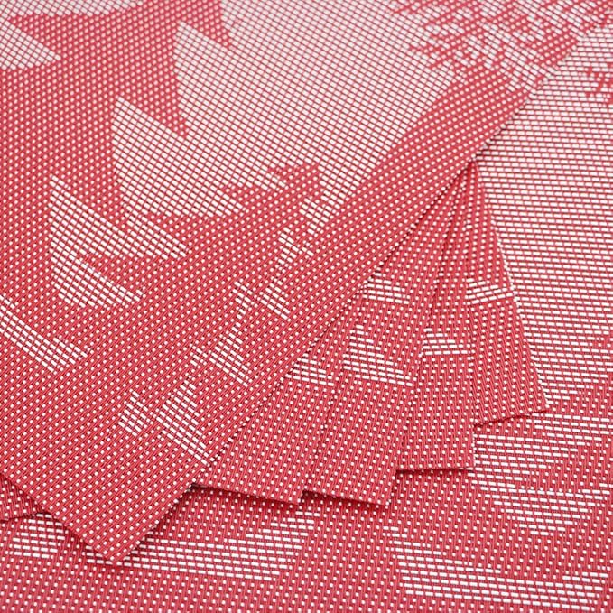 Gugrida Christmas Holiday Placemat 12”x18”, Set of 6, Christmas Table Decor, Holiday Tapestry placemat Woven, Red Tree