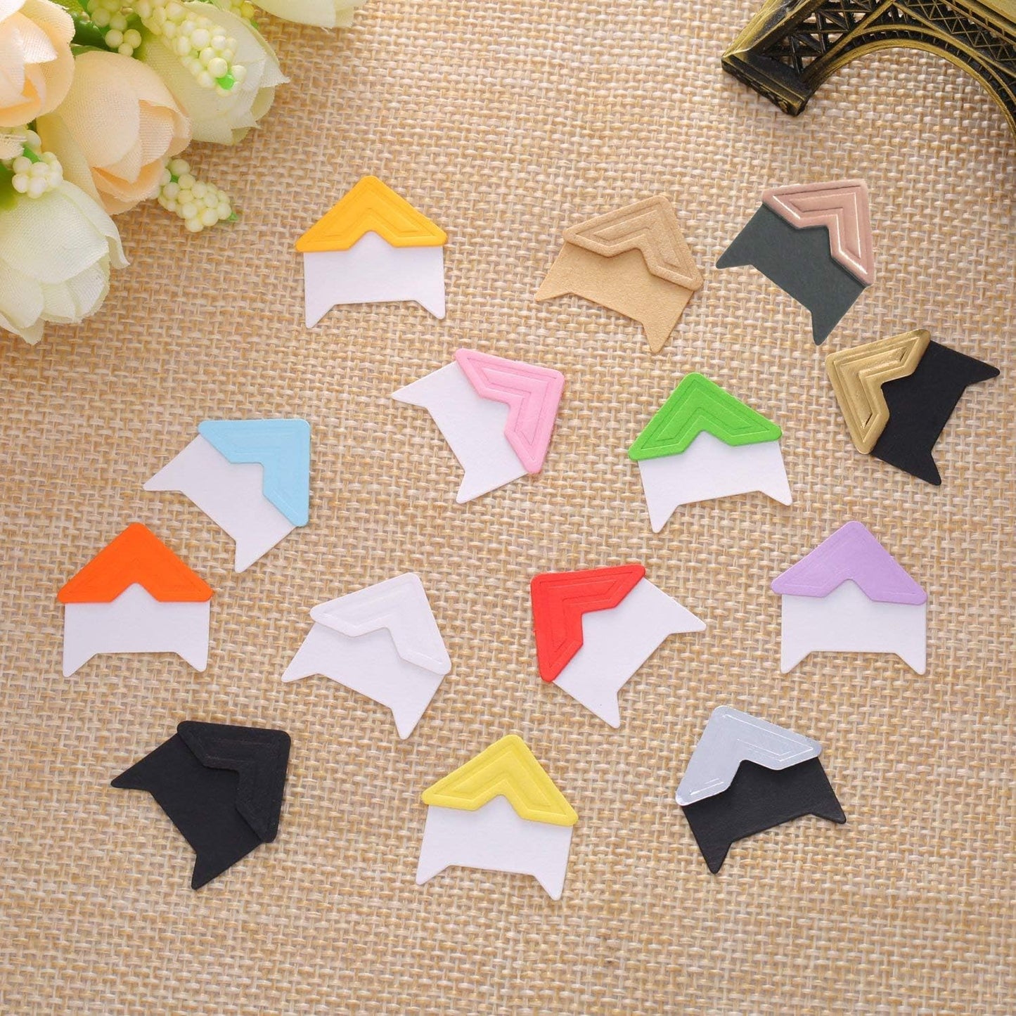 360 Count Self-Adhesive Acid Free Photo Corners for Scrapbooks Memory Books (Multicolor)