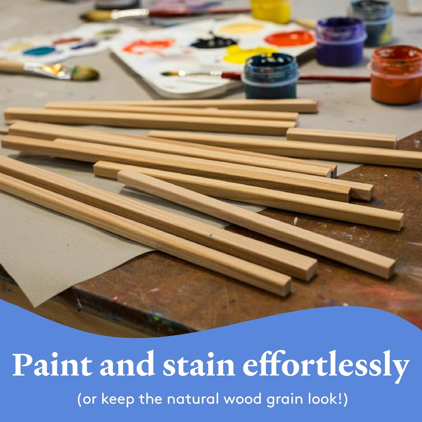 DIY Wooden Square Dowel Rod 3/16-inch x 12 Pack of 25 Hobby Wood Sticks for Crafts, Wood Trim & Architecture Model Making, by Woodpeckers