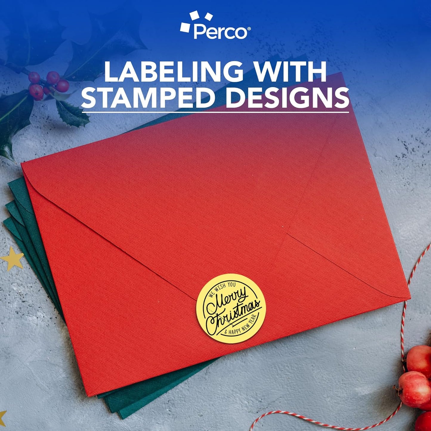 Perco Metallic Gold 3" Round Circle Dot Sticker Labels for Wedding Invitations - Multi-Roll Pack (3 Rolls, 500 Labels Each) - Permanent Adhesive, Vibrant Colors - Perforated for Easy Use, Made in USA