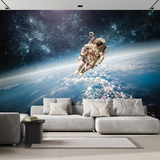 wall26 an Astronaut Floating About Planet EarthWall Mural, Removable Sticker, Home Decor - 120x192 inches