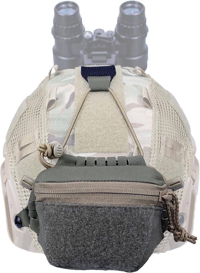 Tactical NVG Battery Pouch Helmet Mounted, Counter Weight Pouch GP Balance Retention for Fast MK1 PJ Airsoft Helmet
