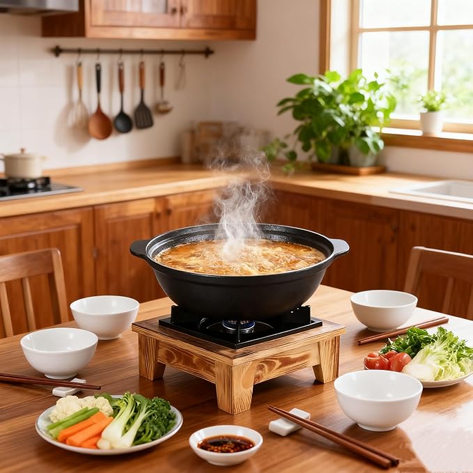Jerliflyer Alcohol Wood Stove,Japanese Portable Stove Belly Stove for Outdoor Picnic for Soup Pot Roasting Pan Kettle