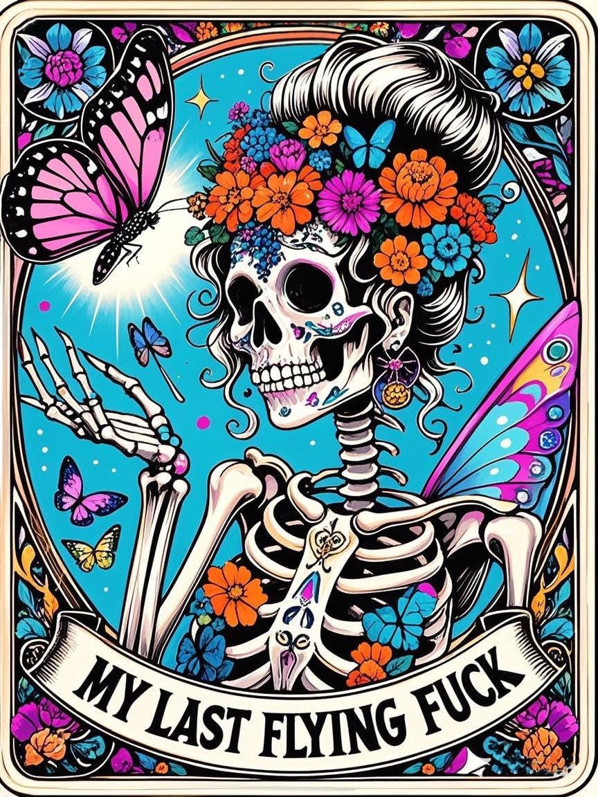 Skullhead Stamped Cross Stitch Kits - Flower Counted Cross Stitch Kits for Beginners Adults Needlepoint Cross-Stitch Patterns Butterfly Dimensions Needlecrafts Embroidery Kits Arts and Crafts