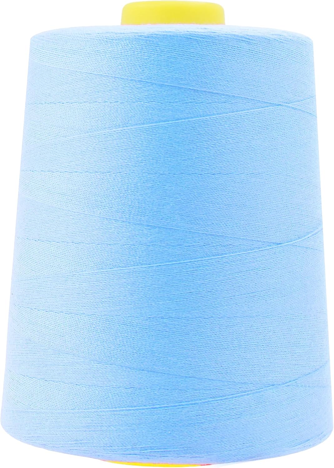 Mandala Crafts 4 Pack of Serger Threads Cones Spools - 20S/2 24000 Yards Polyester Ice Blue Threads for Sergers Machine and Overlock Quilting Sewing Machine
