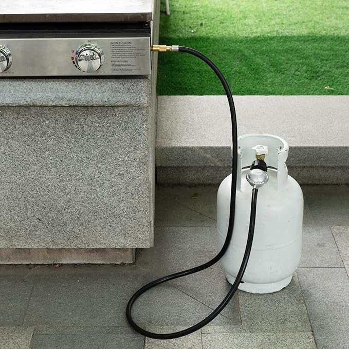 SHINESTAR 6 Feet Propane Regulator and Hose for Blackstone 17 & 22 Inch Tabletop Griddle, Connect to 5-20 LB Propane Tank