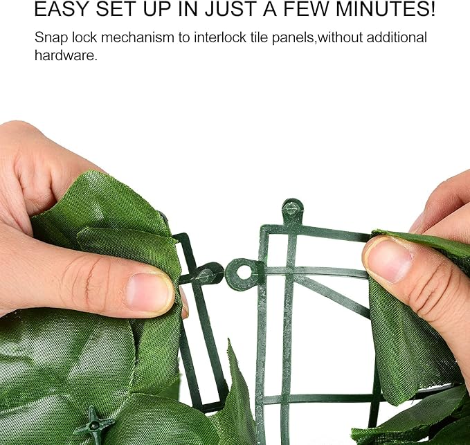 DearHouse Artificial Ivy Privacy Fence, 157.5x39in Artificial Hedges Fence and Faux Ivy Vine Leaf Decoration for Outdoor Decor, Garden Decor
