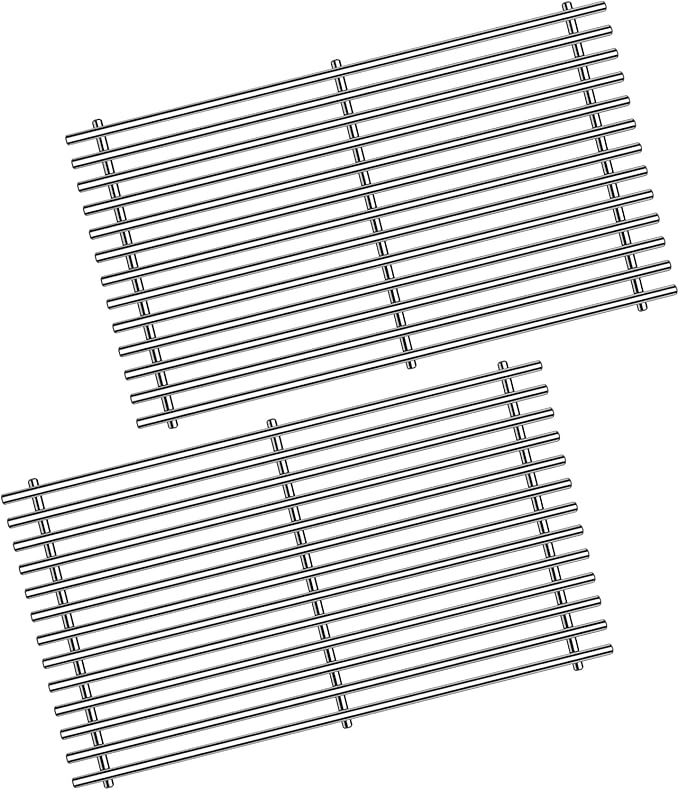 9MM 304 Stainless Steel Spirit Grill Grates for Weber Spirit E-210 E-220 S-210 S-220 Gas Grills with Front-Mounted Control 7637 Grill Replacement Parts for Weber Spirit I & II 200 Series