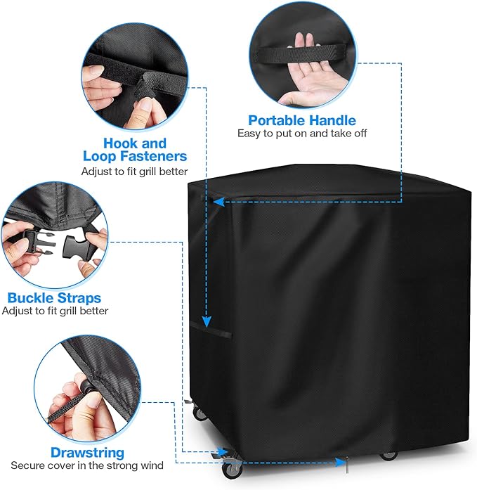 Grill Cover for Blackstone Model 8003 E-Series 22" Electric Tabletop Griddle with Prep Cart,Waterproof Heavy Duty Indoor Griddle Cover