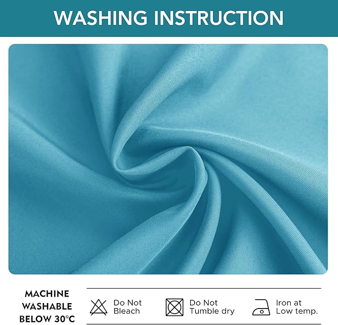 HolidayIdeas Patio Curtains Outdoor Waterproof 4 Panels 54x84 Inch-Windproof Weatherproof Privacy Teal Outside Curtains-Grommet Top and Tab Bottom Drape for Gazebo, Porch, Pergola, Cabana, Backyard