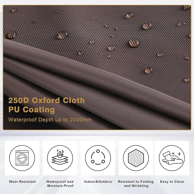 MASTERCANOPY Wind Screen Side Panel with Window for 10x10 Escape Screen Shelter Canopy Tent - Weatherproof, UV Resistant Sun Shade Attachment Accessory (Coffee Brown, 1 Pack)