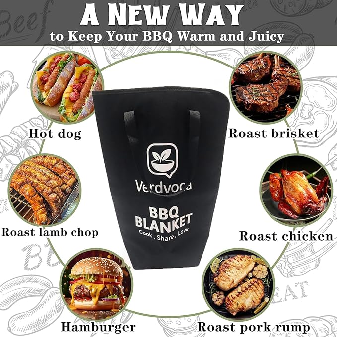 16L Black Collapsible BBQ Prep Tub with Locking Lids & 21 Inch Oxford Black BBQ Blanket for Resting Meat