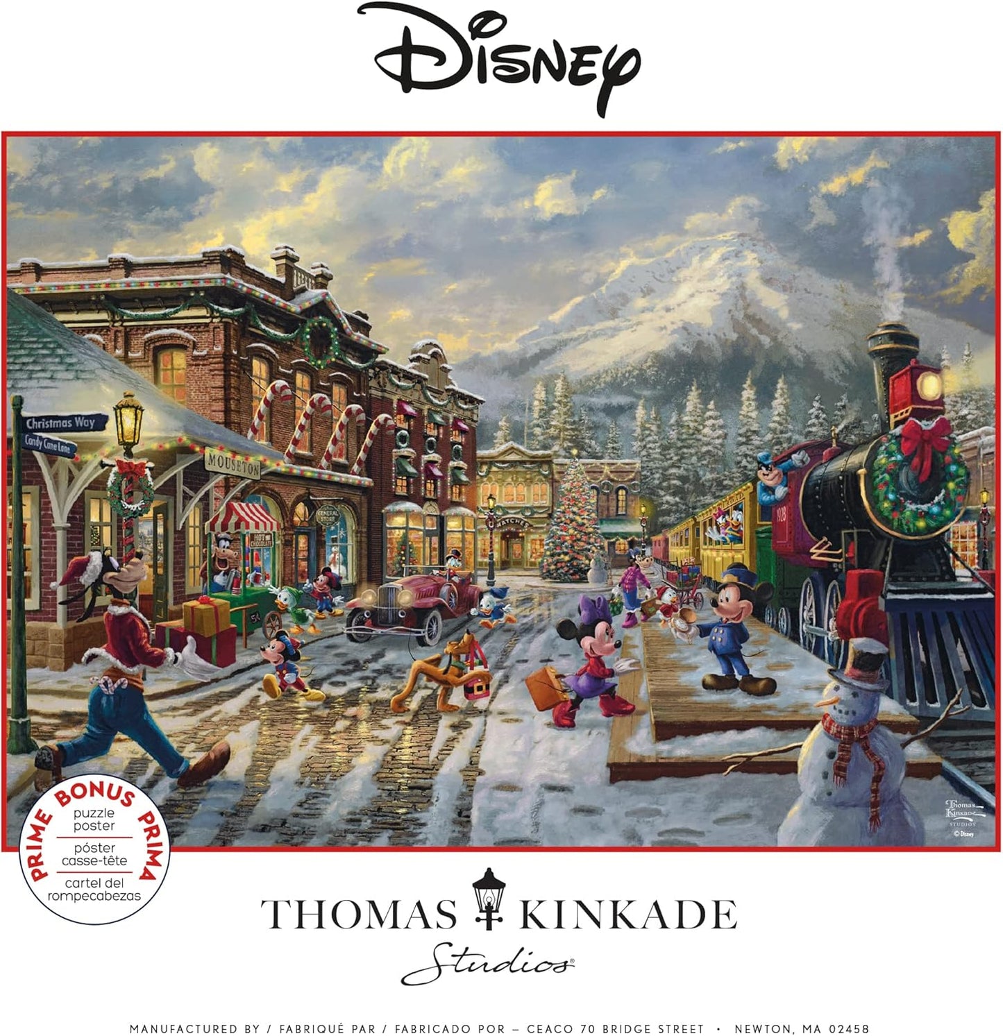 Ceaco - Thomas Kinkade - Disney - Holiday - Candy Cane Express - 1000 Piece Jigsaw Puzzle