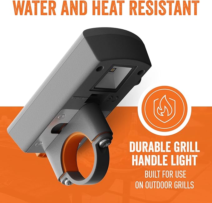 Yukon Glory Bright LED Grill Handle Light, Rechargeable, Water + Heat Resistant, Fits Most Outdoor Grills, Patent Pending Rechargeable LED Light