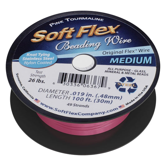 Soft Flex 49 Strand Beading Wire - Medium 0.19 Diameter - 100 Feet Nylon Design Wire