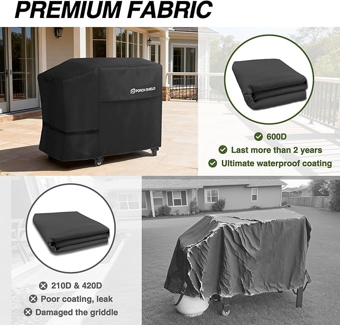 Porch Shield Griddle Cover for Blackstone 28 inch Single Shelf Griddle, Waterproof and Fade Resistant 600D Gas Grill Cover Fits for Most 2 Burner Flap Top Grill