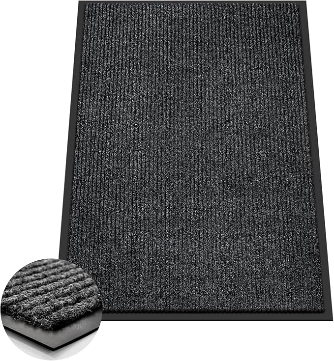 Azadx 3'x4' Front Door Mat Heavy Duty Indoor Outdoor Door Mat Non-Slip Backing Doormat for Entryway Stain and Fade Resistant Commercial Floor Mats Entry Mat Low Profile Welcome Door Mats