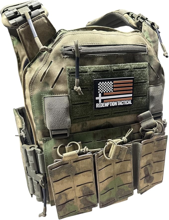Redemption Crusader 2.0 Molle Quick Release Buckles Airsoft Vest With Adjustable Size Sides And Triple Pouch