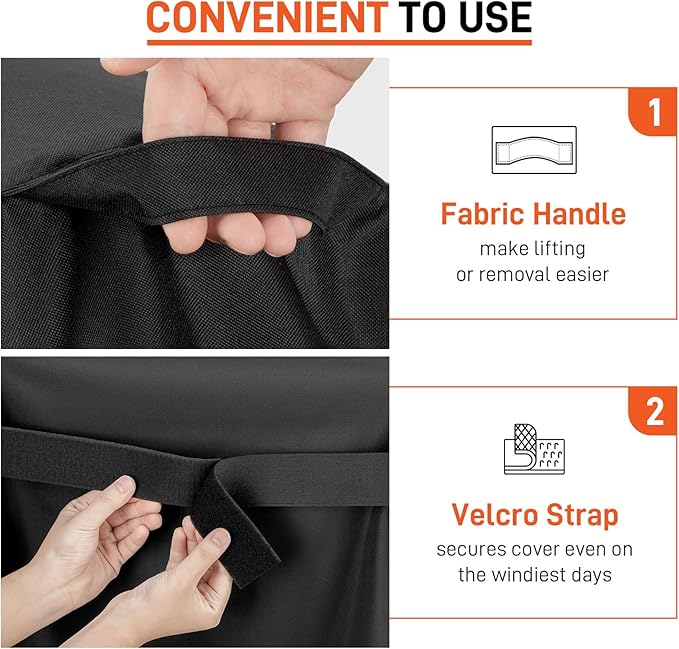 Arcedo Grill Cover Compatible with Traeger Ironwood 885, Heavy Duty Waterproof Pellet Somker Cover Full Length Outdoor BBQ Grill Accessory BAC513