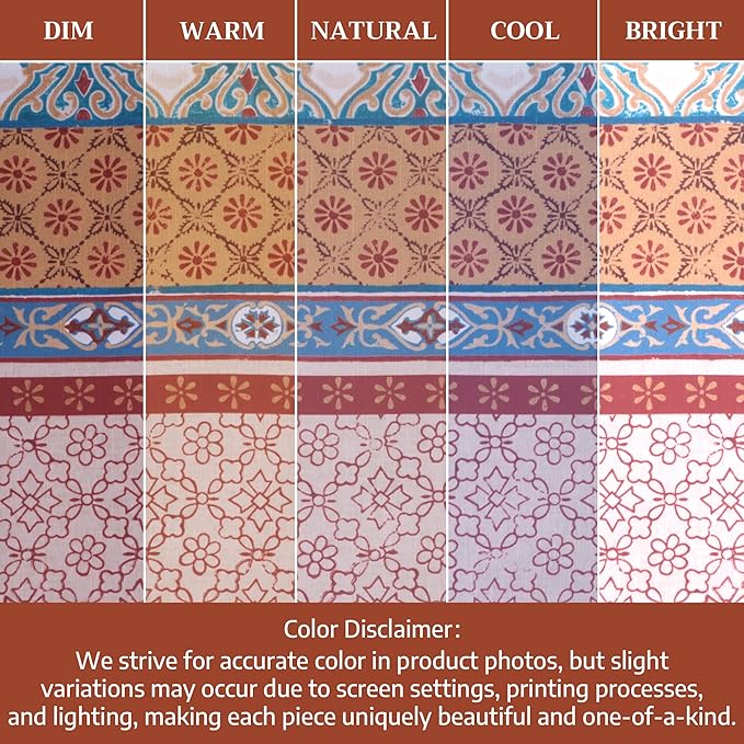 Maison d' Hermine Table Cloth Round Table 100% Cotton 63 Inches Fall Tablecloth Reusable Everyday Use for Thanksgiving Christmas Decorations Dining Farmhouse Party (Romane)