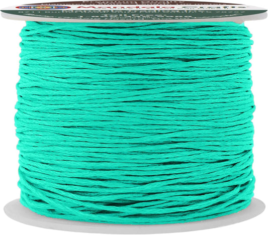 Mandala Crafts 0.5mm 109 Yards Seafoam Green Cotton Waxed Cord for Jewelry Making Bracelet Cord Waxed String - Beading String Thread Jewelry Cords for Necklaces String