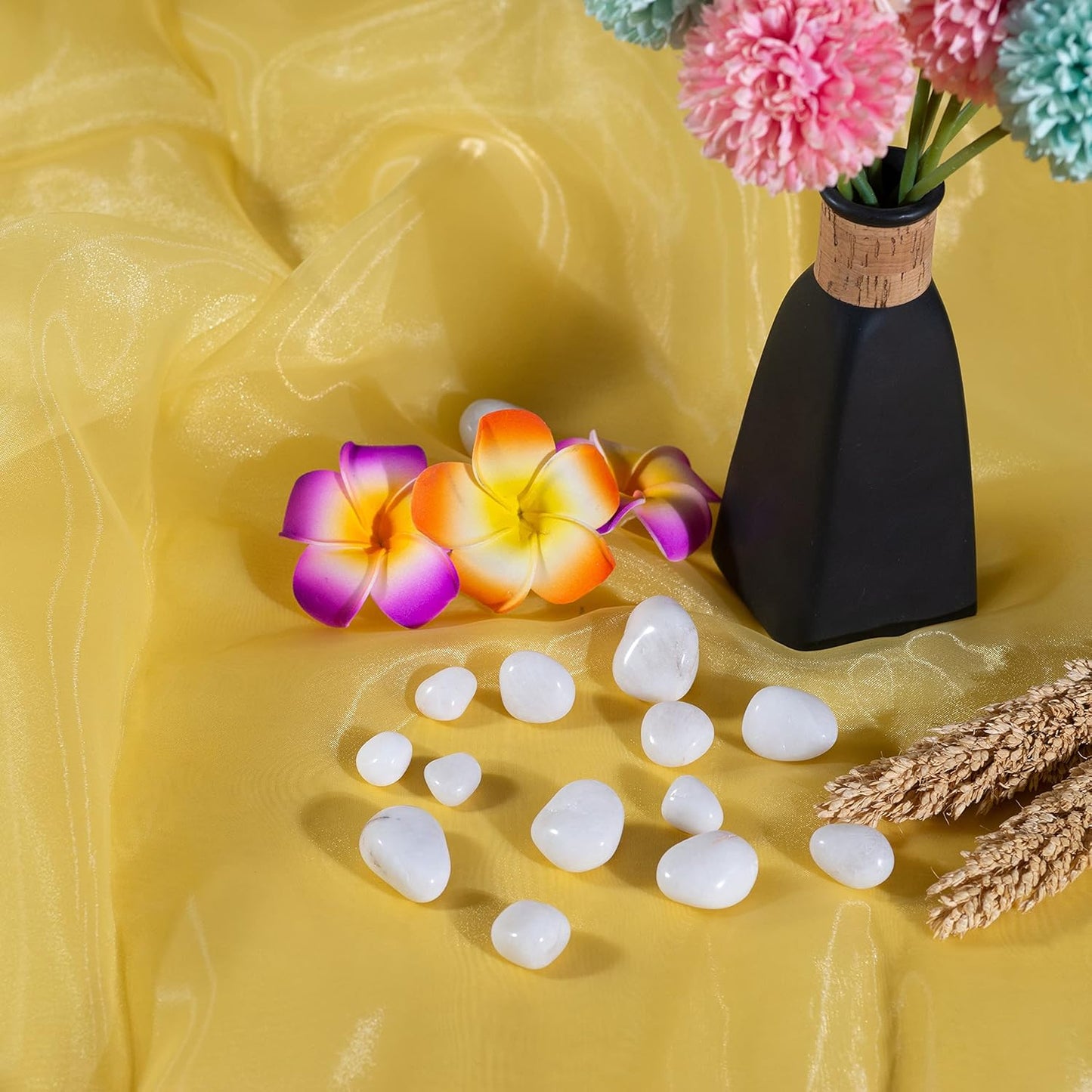 Fynite Sheer Organza Fabric | 10 Yards Long | 44" Wide | Bridal Solid Organza Bolt for Wedding Dress, Fashion Craft Decorations - Silky Shiny Gold