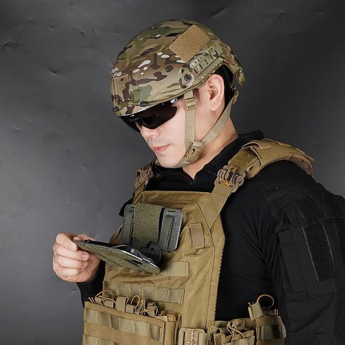 Tactical Phone Holder Available in Full Size Plate Carrier Phone Mount Adjust Nylon Molle Phones Holder for Tactical,Car,Office (Ranger Greens)