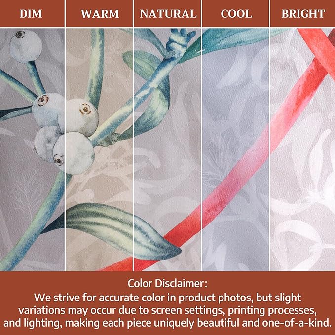 Maison d' Hermine Table Cloth Round Table 100% Cotton 63 Inches Fall Tablecloth Reusable Everyday Use for Thanksgiving Christmas Decorations Dining Farmhouse Party (Enora)
