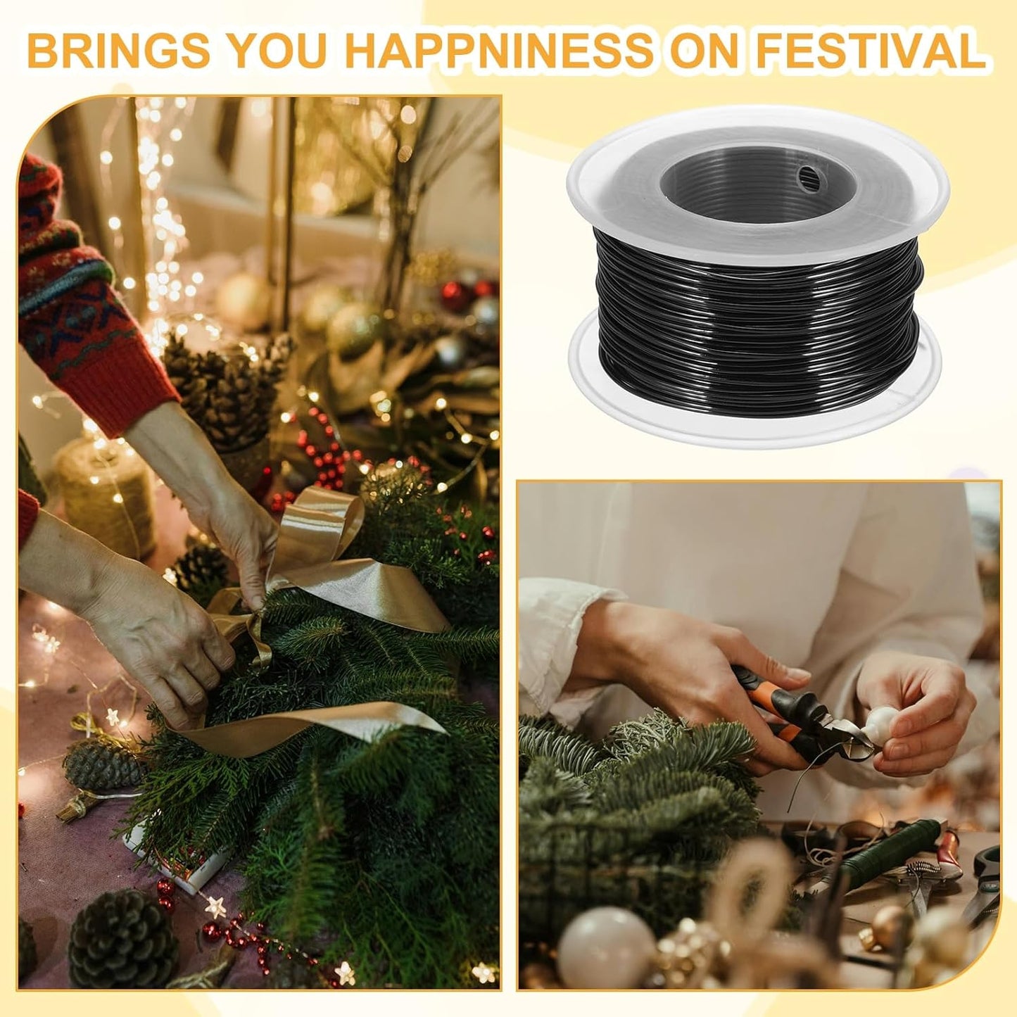 uxcell 18 Gauge / 1mm Anodized Aluminum Wire for Jewelry Craft Making, 102 Feet Bendable Flexible Wire for DIY Home Decor Gardening Sculpture, Black