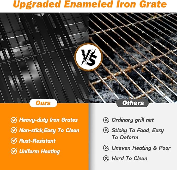 3-Burner Propane Gas BBQ Grill with Side Burner,Stainless Steel Gas Grill with Cast Iron Grates,37000 BTU Barbecue Grill, Suitable for Outdoor Cooking,Camping,Patio Backyard