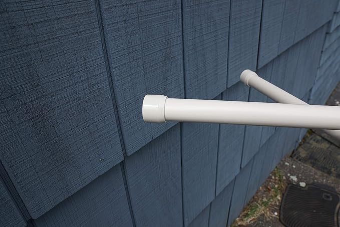 Portable, Outdoor Spa and Pool Towel Rack - Bone. Made in The USA 3 Bar Towel Stand for Indoor and Outdoor Use. 50” Tall Towel Tree by Outdoor Lamp Company