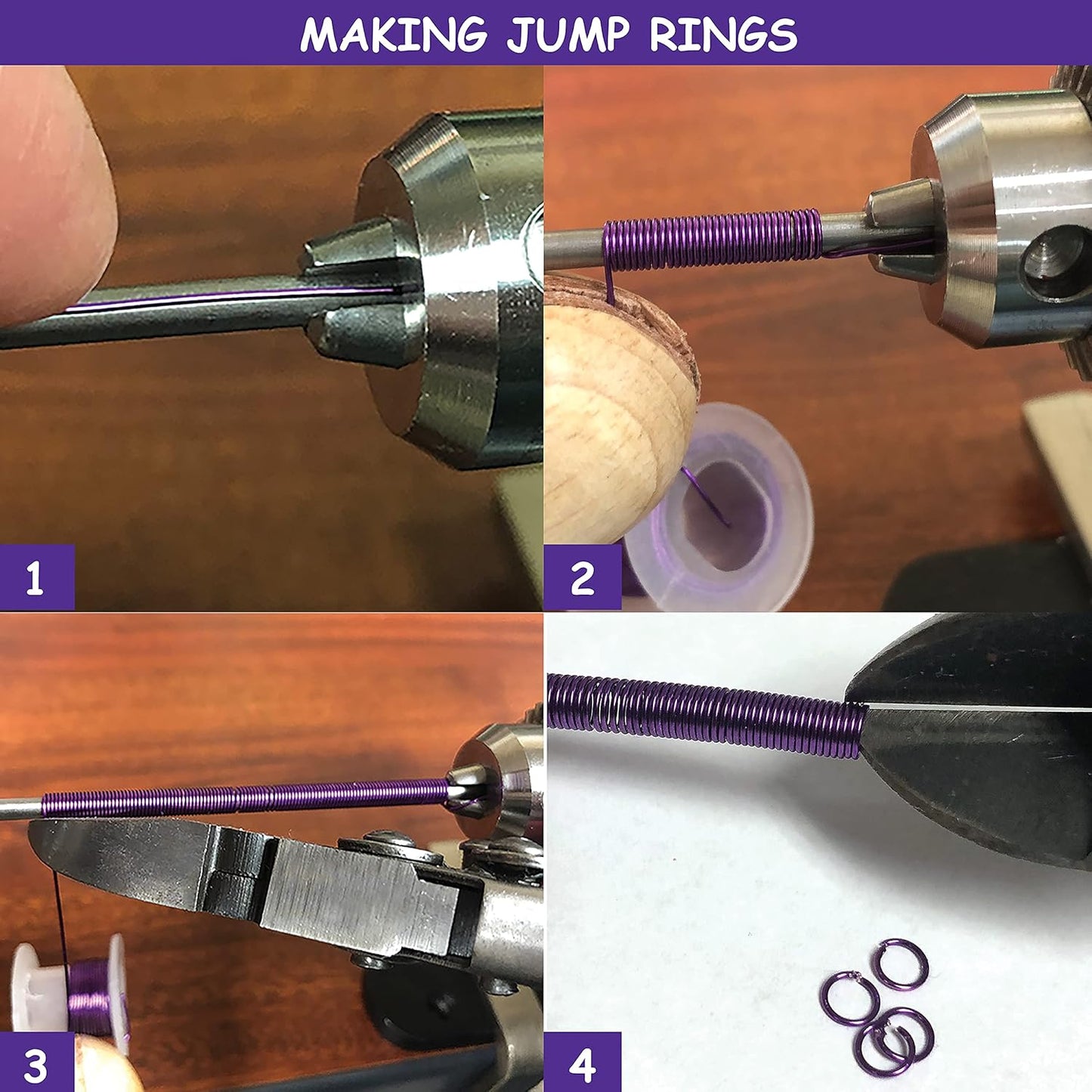 The Beadsmith EZ Coiler Pro – Wire Elements – Includes Mountable Base, 9 Mandrels, Chuck Key, Instructions, and a Storage Case – Create Jump Rings, Coiled Beads, Beaded Coils, and Spirals