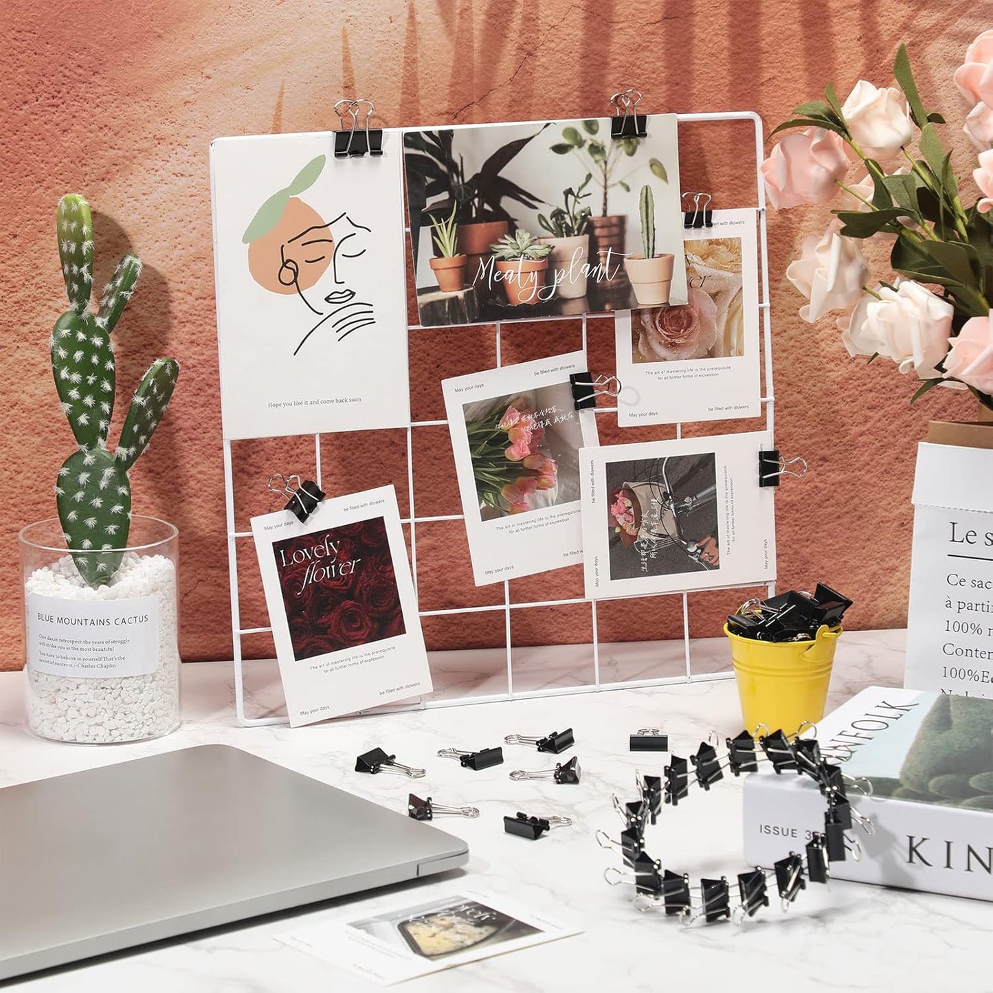 Yexiya 1000 Pcs Binder Clips Bulk Assorted Sizes Black Paper Clips Small Binder Clips Office Clips Bulk Mini Paper Clamps Multi Sizes for School Teachers Office Supplies (0.75 Inch)