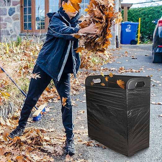 Touri 2 PCS Lawn Trash Bag Holder, Leaf Collector Holder Holds 30-42 Gallon Bags, Reuseable Garbage Frame for Camping, Yard Weeding, Lawn Party