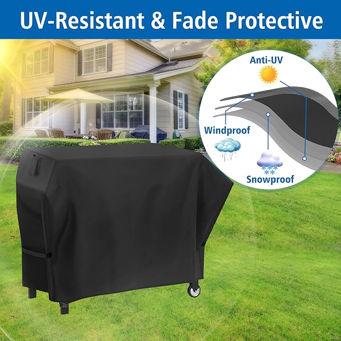 Grill Cover for Blackstone Duo 17" Griddle and Grill Combo 1819, Heavy Duty Waterproof Blackstone 5091 Cover, Outdoor BBQ Grilling Cover
