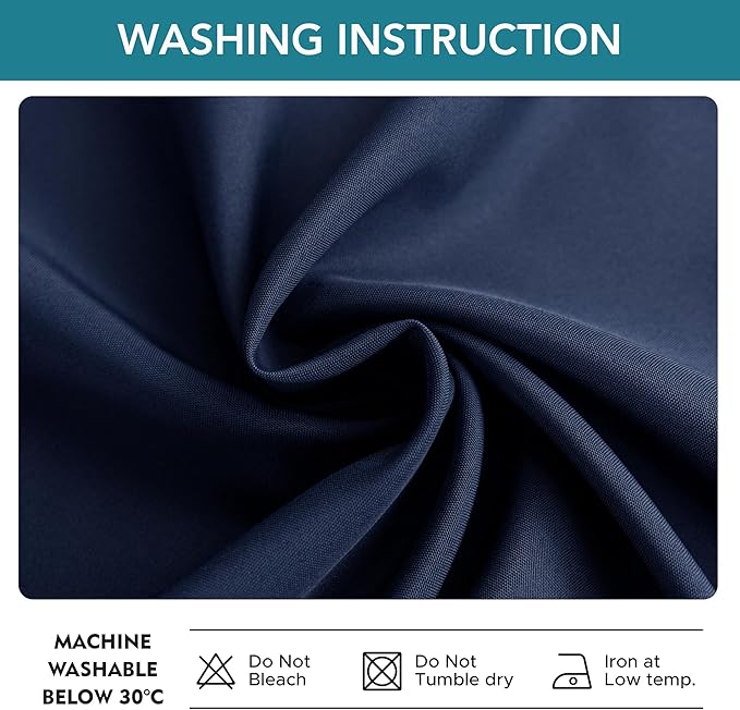 HolidayIdeas Gazebo Curtains Outdoor Waterproof 4 Panels 54x84 Inch-Windproof Weatherproof Privacy Navy Outside Curtains-Grommet Top and Tab Bottom Drape for Patio, Porch, Pergola, Cabana, Backyard
