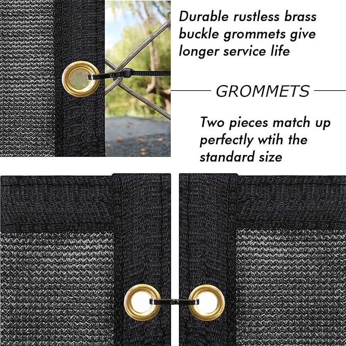 UPGRADE Privacy Fence Screen 4'x59' Black Outdoor 90% Visibility Blockage 170 GSM Mesh Shade Cover Panels for Backyard,Balcony,Home Decoration with Zip Ties,Customized Avaliable