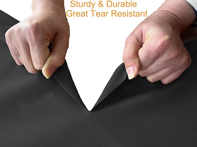 Fire Pit Cover 600D Heavy Duty Waterproof Fabric With PVC Coating Round 22" Dia x 16" H Black Fits 18-20 inch Fire Pit Table Fade Resistant Outdoor Firepit Cover