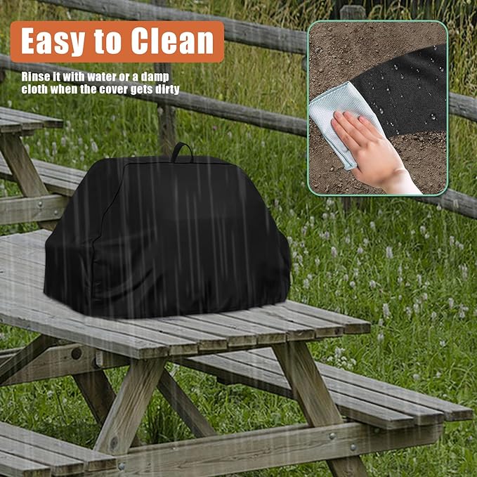 Grill Cover Fit for Charbroil Bistro Pro Tabletop Electric Grill, Dust-Proof Protable Covers for Outdoor Electric BBQ Grills - 21.2" D x 18.5" W x 18.6" H