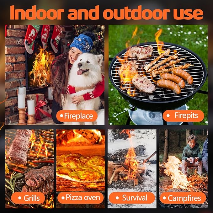 36PCS Fire Starters for Campfires Grill BBQ Camping Fireplace Fire Pit,Quick Light Wood Charcoal Fire Starter, Waterproof-Natural Fire Starters Camping fire Starter Charcoal Starters